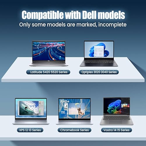 Miniatura 5 de Adaptador de corriente delgado para laptop Dell USB-C de 65 W/W, para Dell Latitude 5289 5420 5289 5590 7420 7390 7490, Dell XPS 13 9360 9365 9370