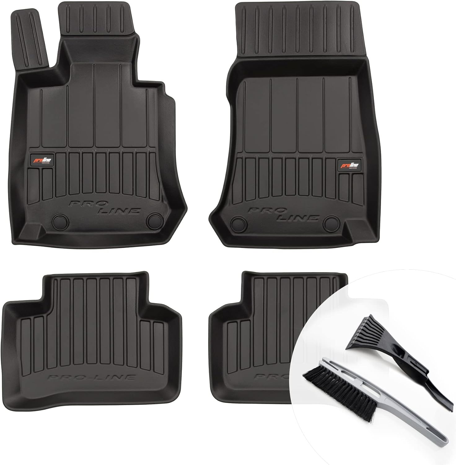 Vooraan rubberen automatten voor de auto, 2-delige set, all-weather