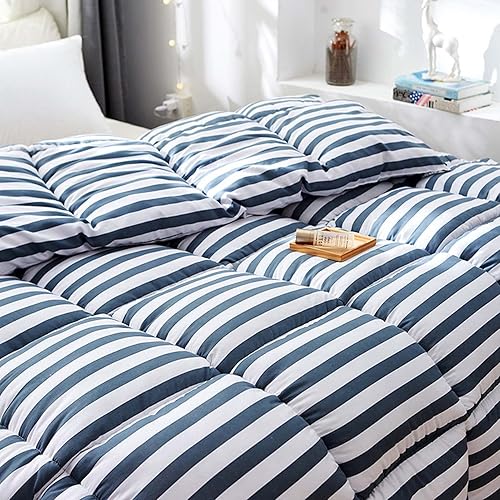 Miniatura 3 de YSUEFIJO Down Alternative All Season Duvet with 100% Cotton Fabric, Lightweight and Warm Quilted Reversible Comforter, Machine Washable Duvet
