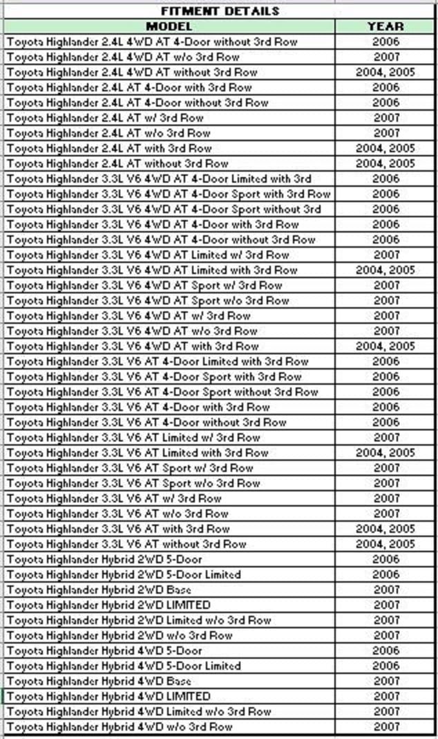 Toyota Highlander 2004-2007 Ivory Driver Side Sun Visor Genuine OEM OE