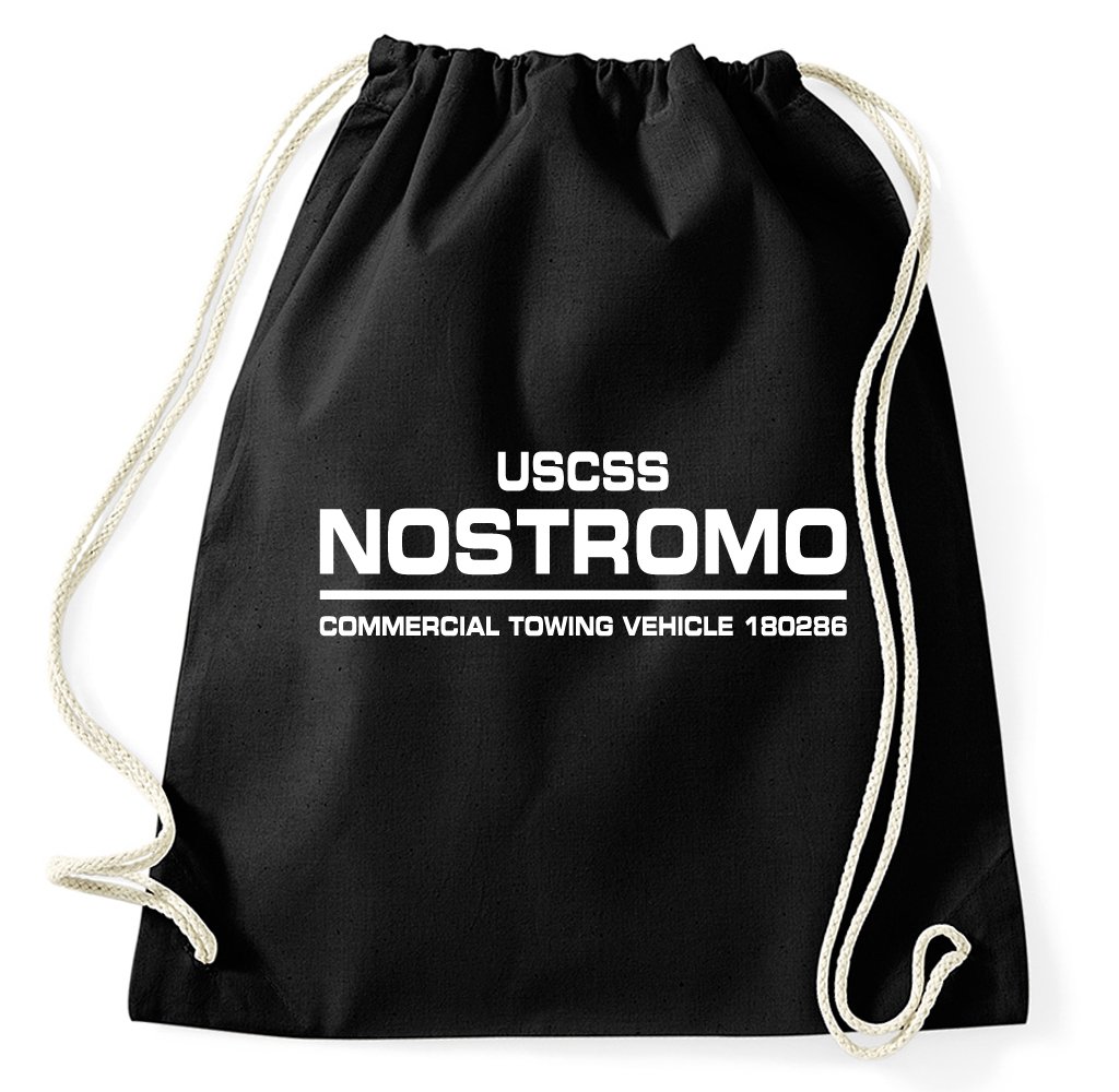 Styletex23 Unisex Black Uscss Nostromo Drawstring Gym Sport Bag