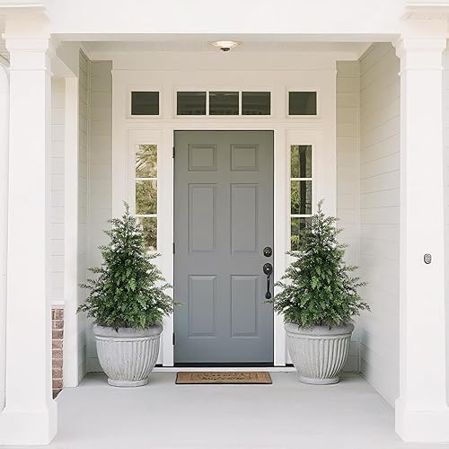 Miniatura 3 de YXZZWL Árboles topiarios de cedro de tacto real de 3 pies para decoración de porche delantero, arbustos artificiales, plantas artificiales en maceta