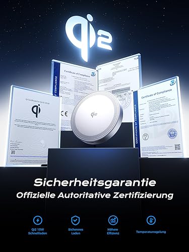 Miniatura 4 de THREEKEY Qi2 MagSafe - Cargador magnético para iPhone 171615141312 Series y Galaxy S25 Ultra, cargador inalámbrico Qi2 imanes de doble cara,