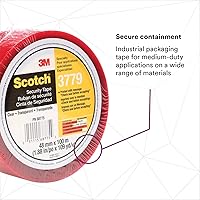 Vista 2 de 3 M Scotch Cinta para sellar cajas con mensaje impreso, Transparente, 1