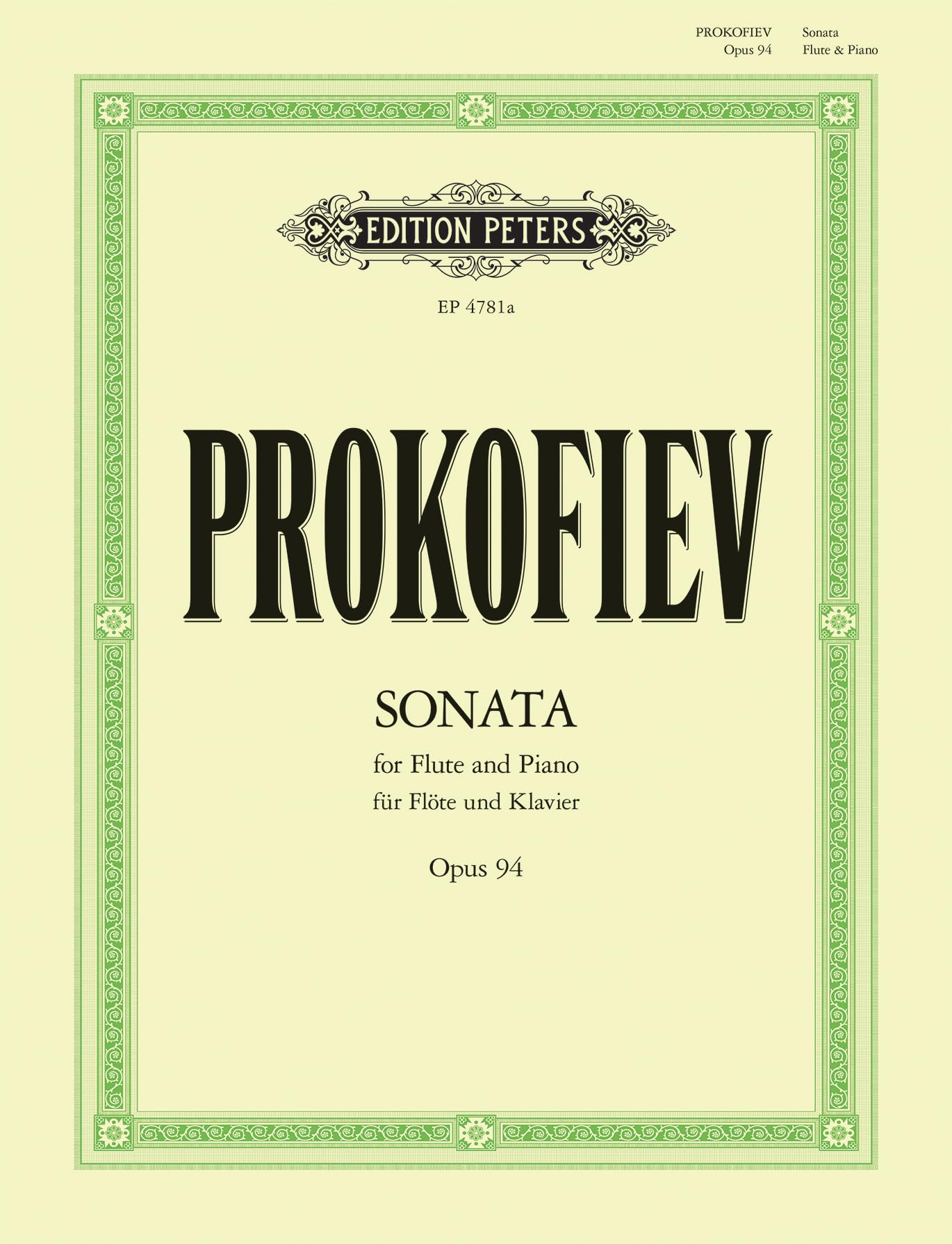 Prokofiev: Sonata for Flute and Piano Op. 94 (EP4781A)