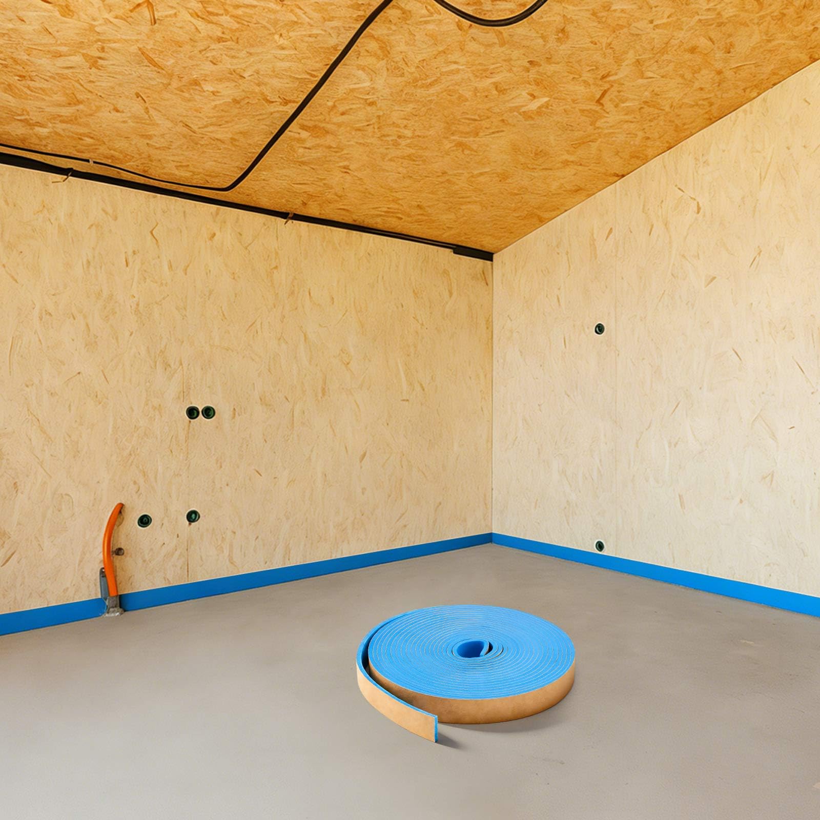 Bande de Joint de Dilatation Adhésive pour Chape 3 cm x 50 m Bleu