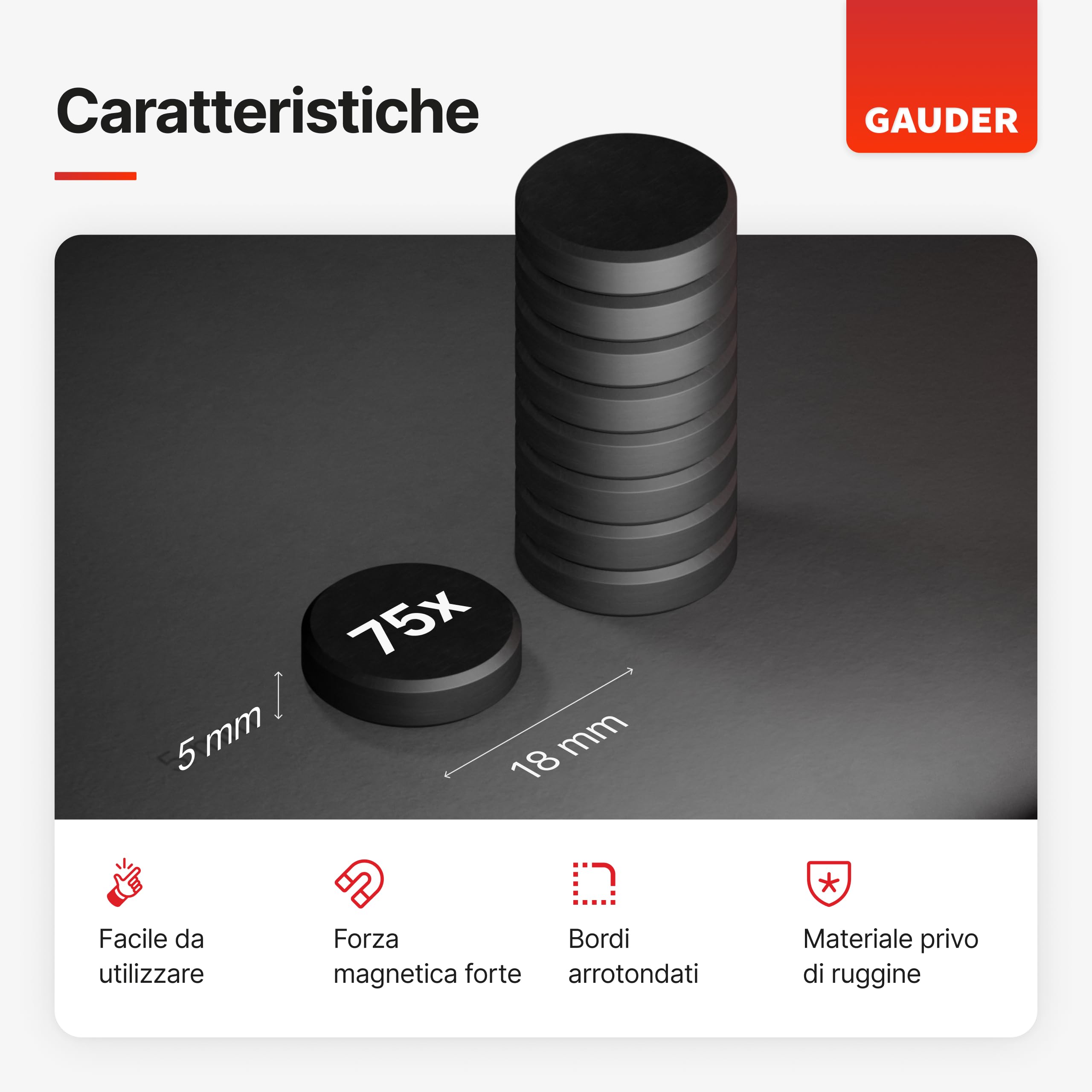 62 Calamite Per Frigorifero E Lavagna - Magnetini Piccoli 18x5mm, Forti E Versatili - Foto 12