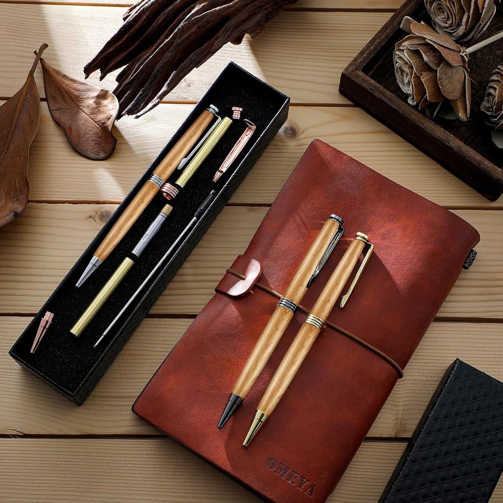 12 Pezzi 7mm Trimline Twist Pen Slimline Twist Pen Kit - Forniture per Tornitura per Legno Fai-Da-Te