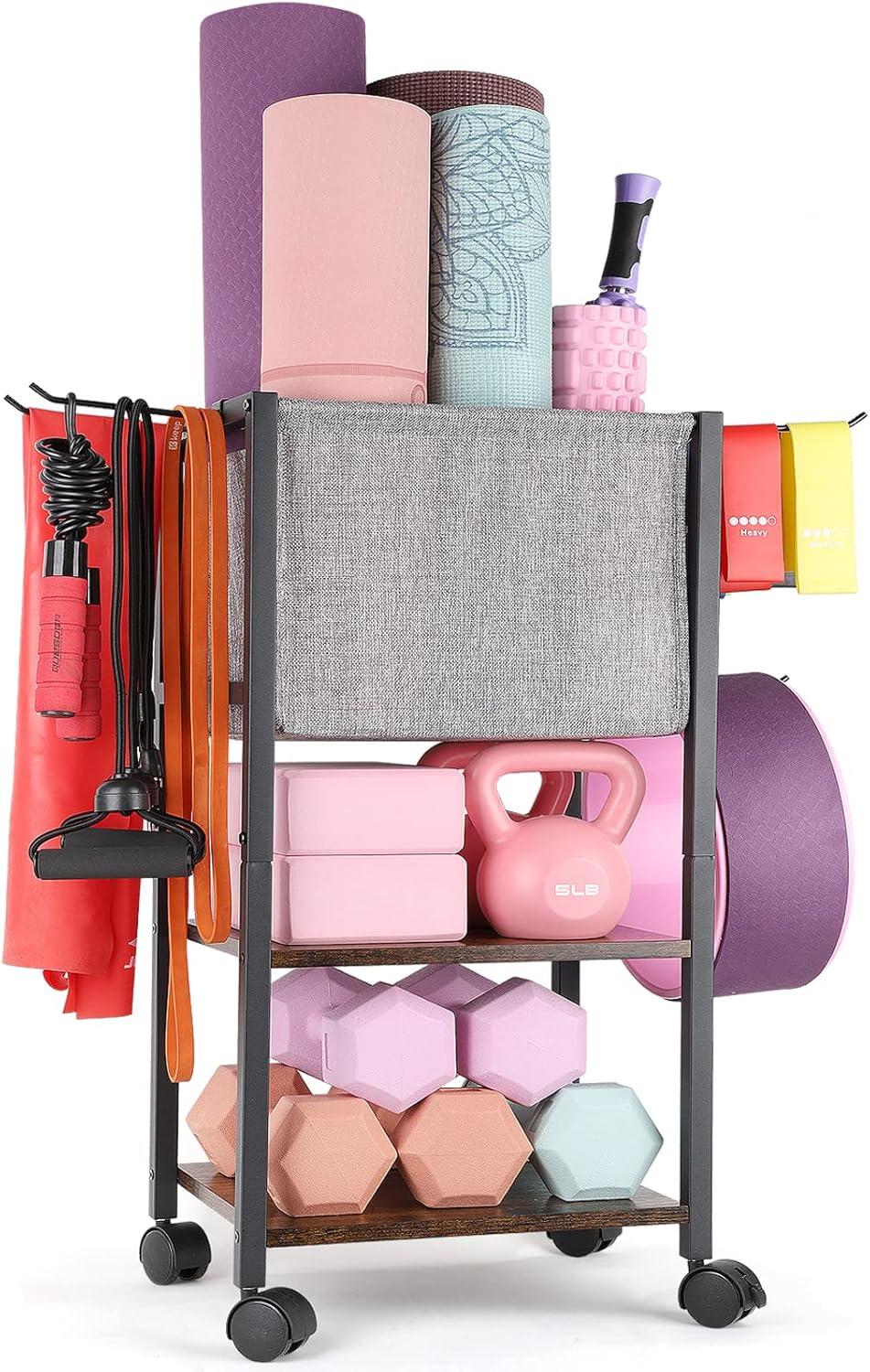 Yoga Mat Storage Rack Home Gym Equipment Workout Equipment Organizer Yoga Mat Holder for Dumbbell