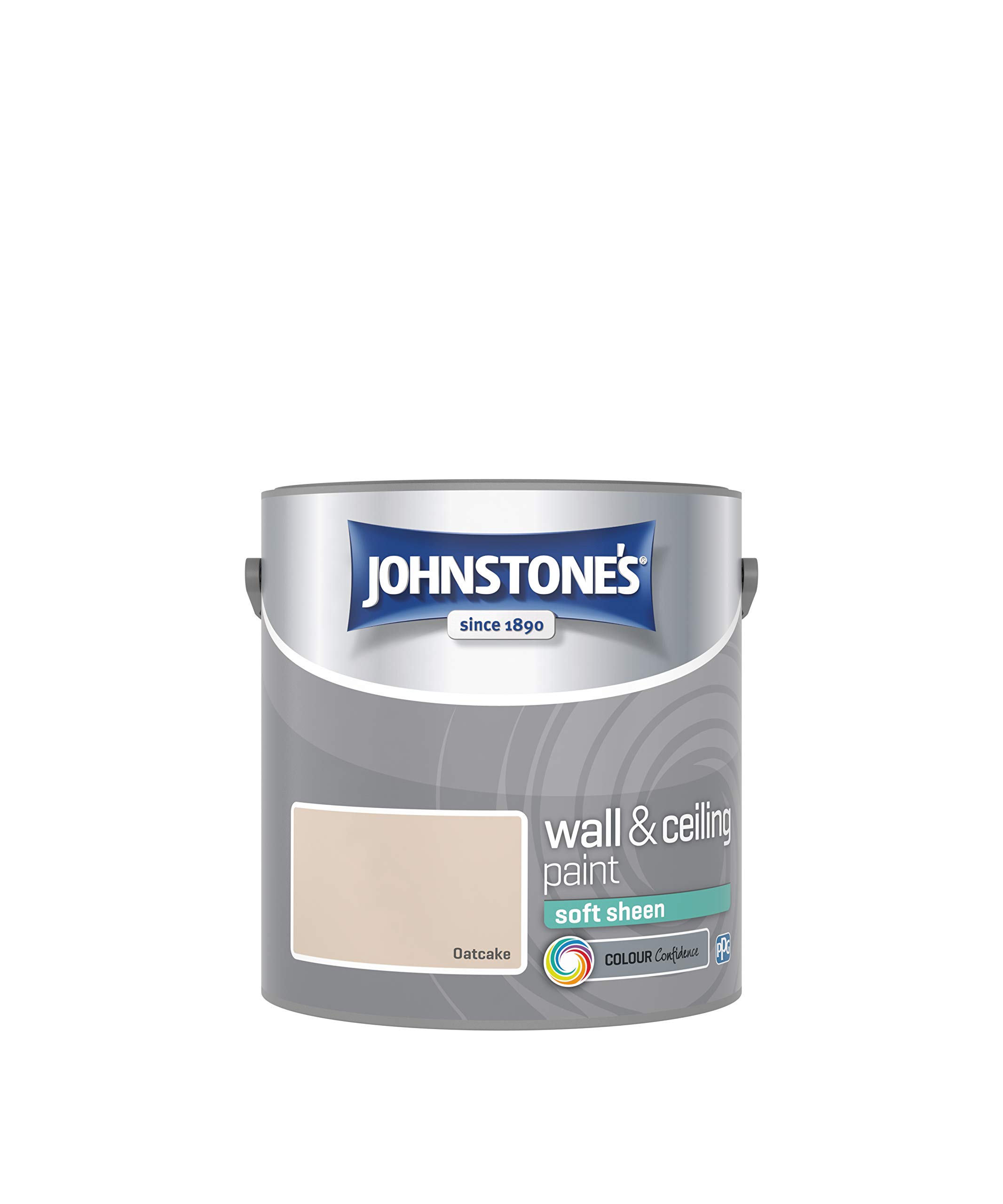 Johnstone's Oatcake - Wall & Ceiling Paint - Soft Sheen Finish - Emulsion Paint - Fantastic Coverage - Easy To Apply - Dry In 1-2 Hours - 12M2 Coverage Per Litre - 2.5L