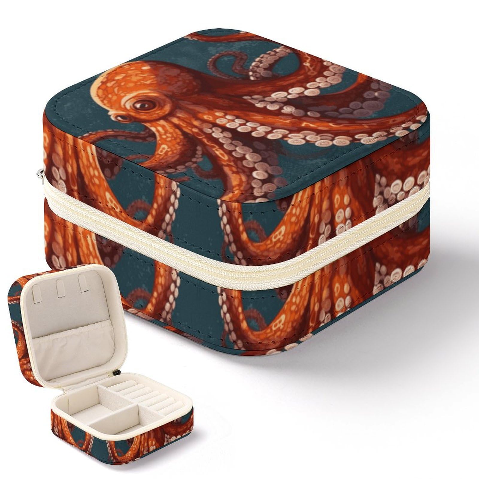 Organisateur de bijoux de voyage compact pour boucles d'oreilles et bagues