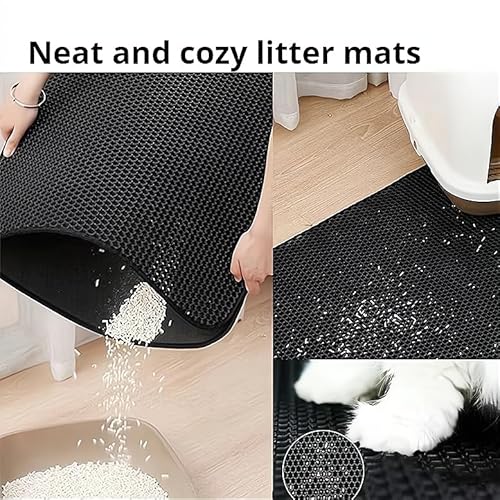 Tapete de areia para gatos, tapete de areia, evita pisos bagunçados, armadilhas de lixo, fácil de li