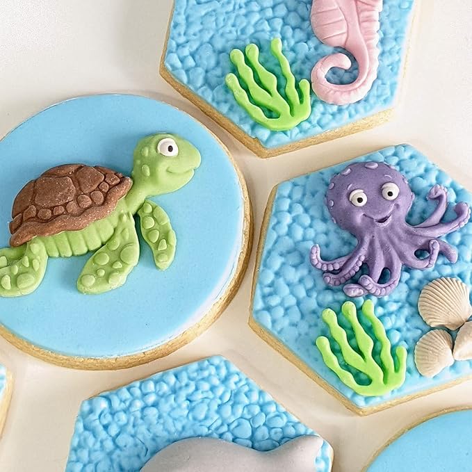 Molde de silicón Katy Sue tortuga y cangrejo para fondant y arcilla miniatura 2