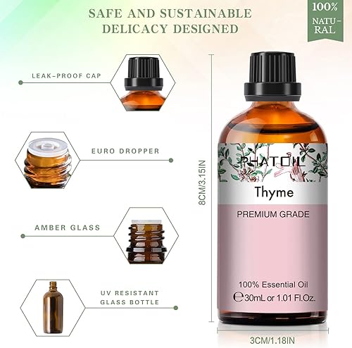 Vista 164 de PHATOIL Aceite esencial de sándalo de 3.3 fl oz, aceites esenciales puros de aromaterapia para difusor, humidificador, relajación, aceites