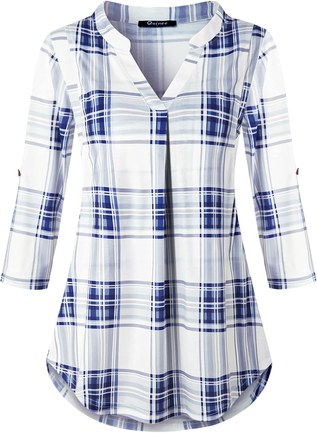 Quinee Nursing Tops for Breastfeeding Maternity 3/4 Rolled Sleeve Breastfeeding Shirts for Women - Image 5