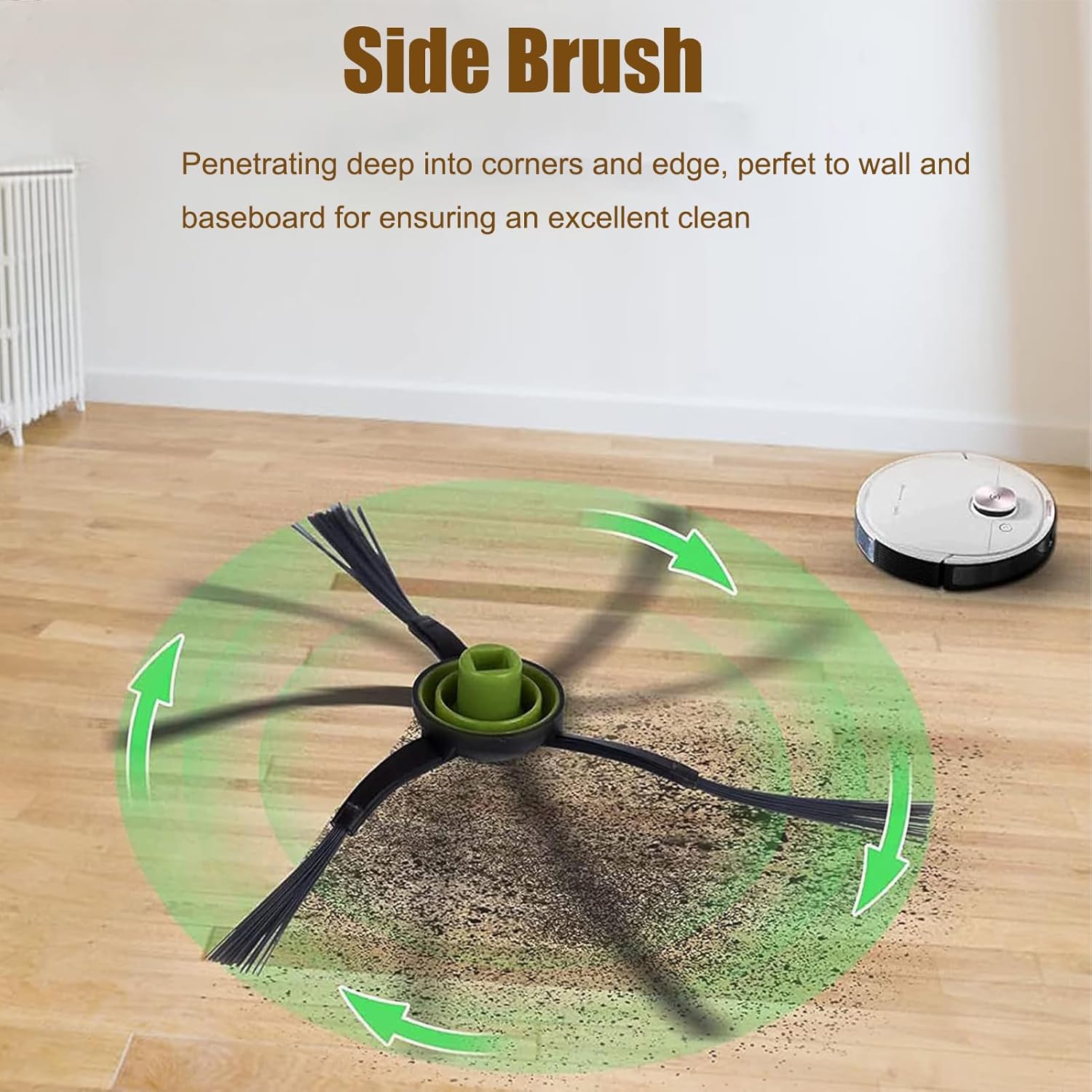 15 Pcs Accessories Kit Replacement for Yeedi Cube for Yeedi CC Robot Vacuum Cleaner, 1 Roller Brush 6 Side Brush 3 Filter 2 Mop Pad 3 Dust Bag