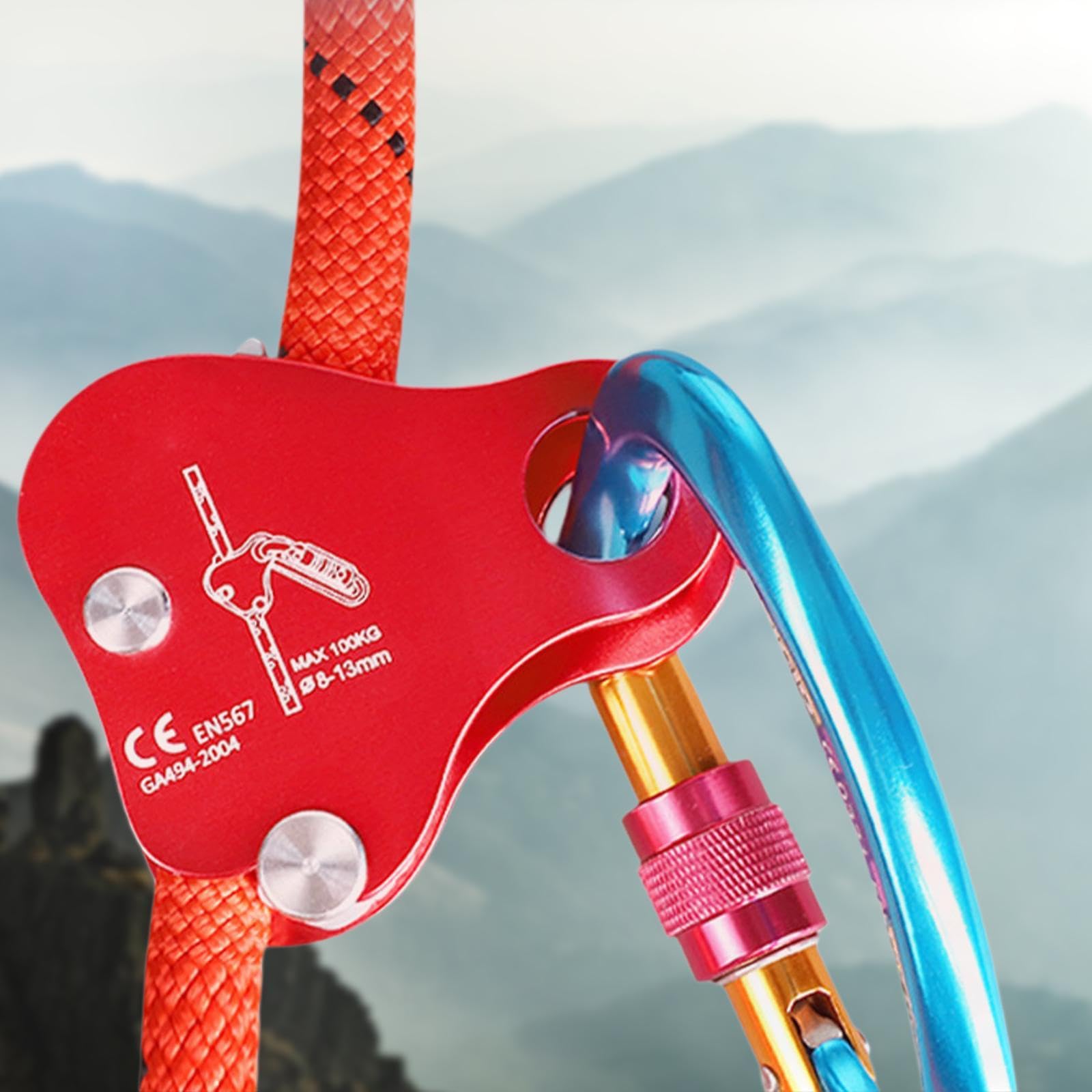 Yiju Rock Climbing Rope Grab Adjuster Lanyard Device Falling Arrester Protection for Tree Arborist Outdoor Outward Bound Training