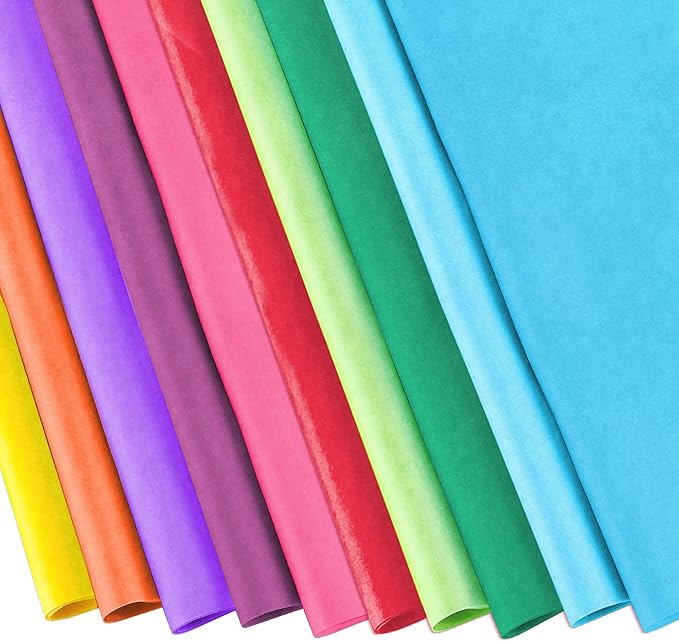 30pk Coloured Tissue Paper Sheets for Wrapping 70cm x 50cm Solid