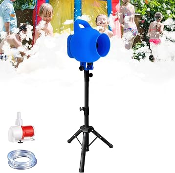 800W Commercial Grade Foam Machine with Floor Stand & Pump - 792Gal/Min High Output, 5-7M Spray Distance, 64dB Quiet, Foam Cannon for Pool Parties/Backyard Events/Clubs,Blue