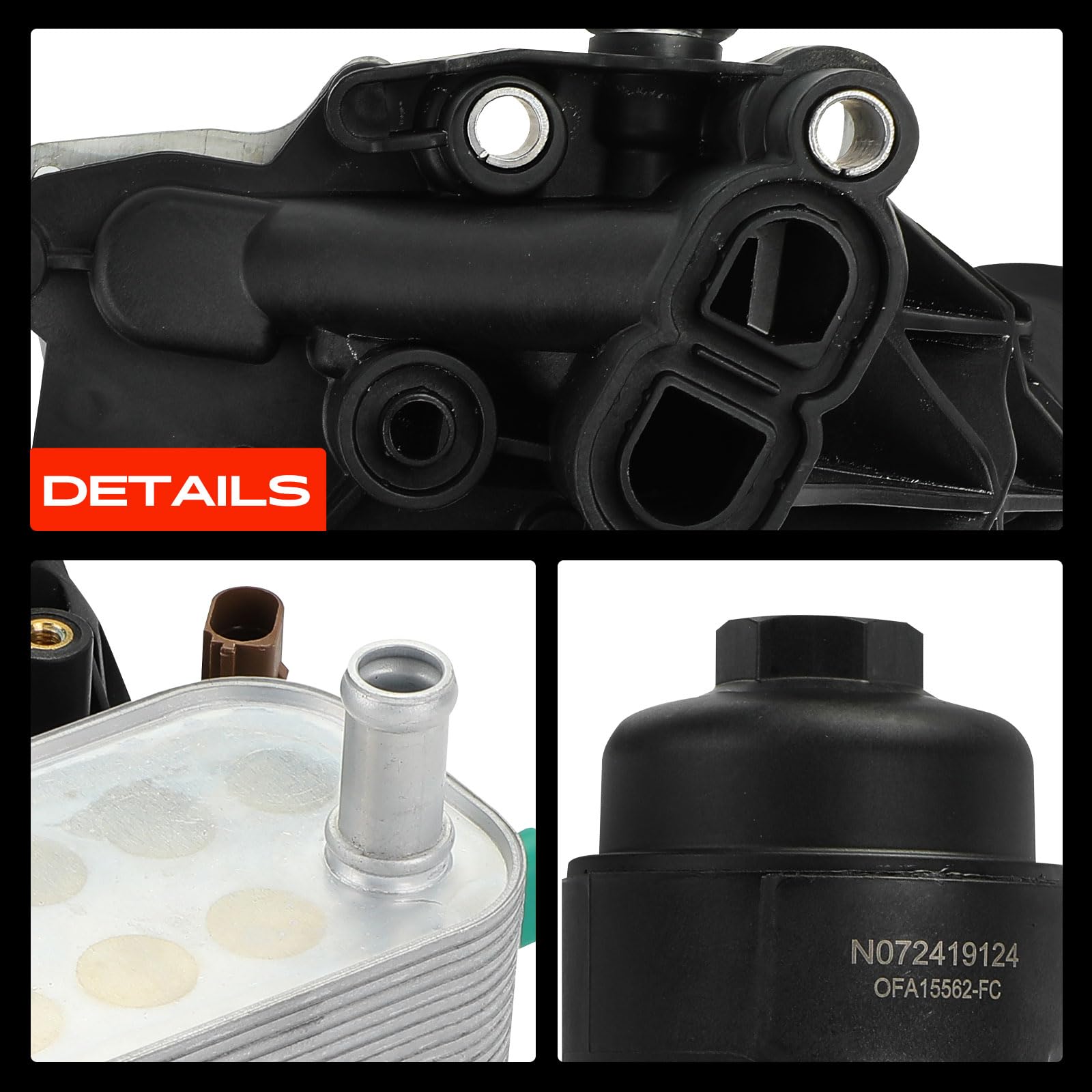 Frankberg Radiatore dell'olio Filtro dell'olio Compatibile con A6 Avant 4G5 4GD 2.0 TDI Q5 8RB 2.0 TDI quat.tro A6 4G2 4GC 2.0 TDI Replace# 03N115433B,03N115389J