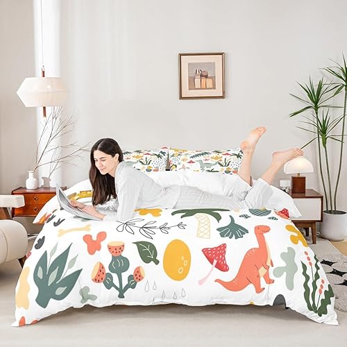 Vista 116 de Funda de edredón de zorro individual, funda de edredón de zorro de dibujos animados, búho de zorro bosque, juego de ropa de cama para niños, Multi 07