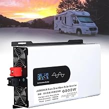 6000W Hybrid Solar Inverter, DC 24V to 110V/220V AC Split Phase Inverter with Pure Sine Wave, Parallel Inverters, for Home Energy Storage