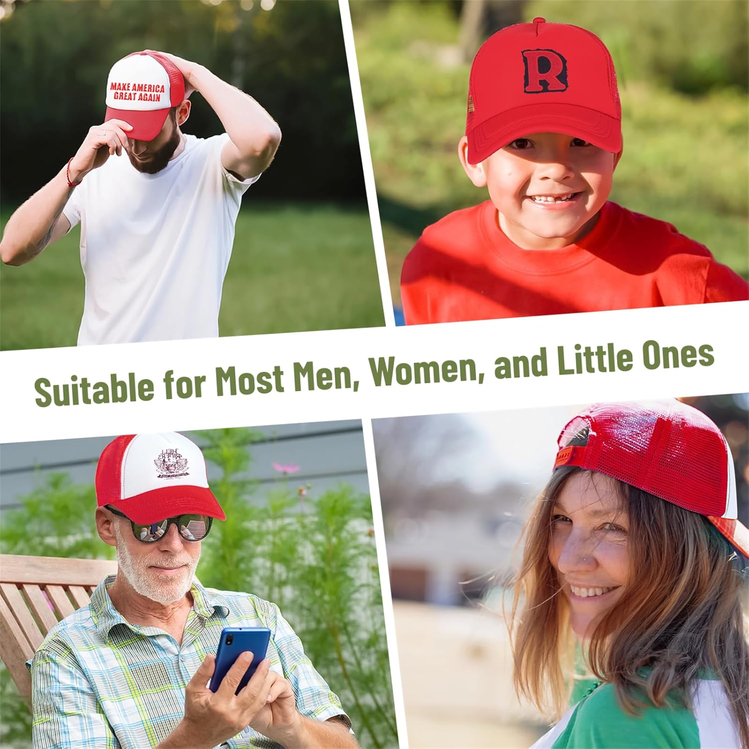 10 PCS Sublimation Blank Trucker Hats Red, Plain Trucker Cap Foam Front High Crown Mesh Back Trucker Hat, DIY Custom Baseball Caps Bulk Adjustable Snapback for Men Women