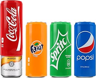 4-Pack Beer Can Covers that Look Like Soda for 12 oz Skinny Cans
