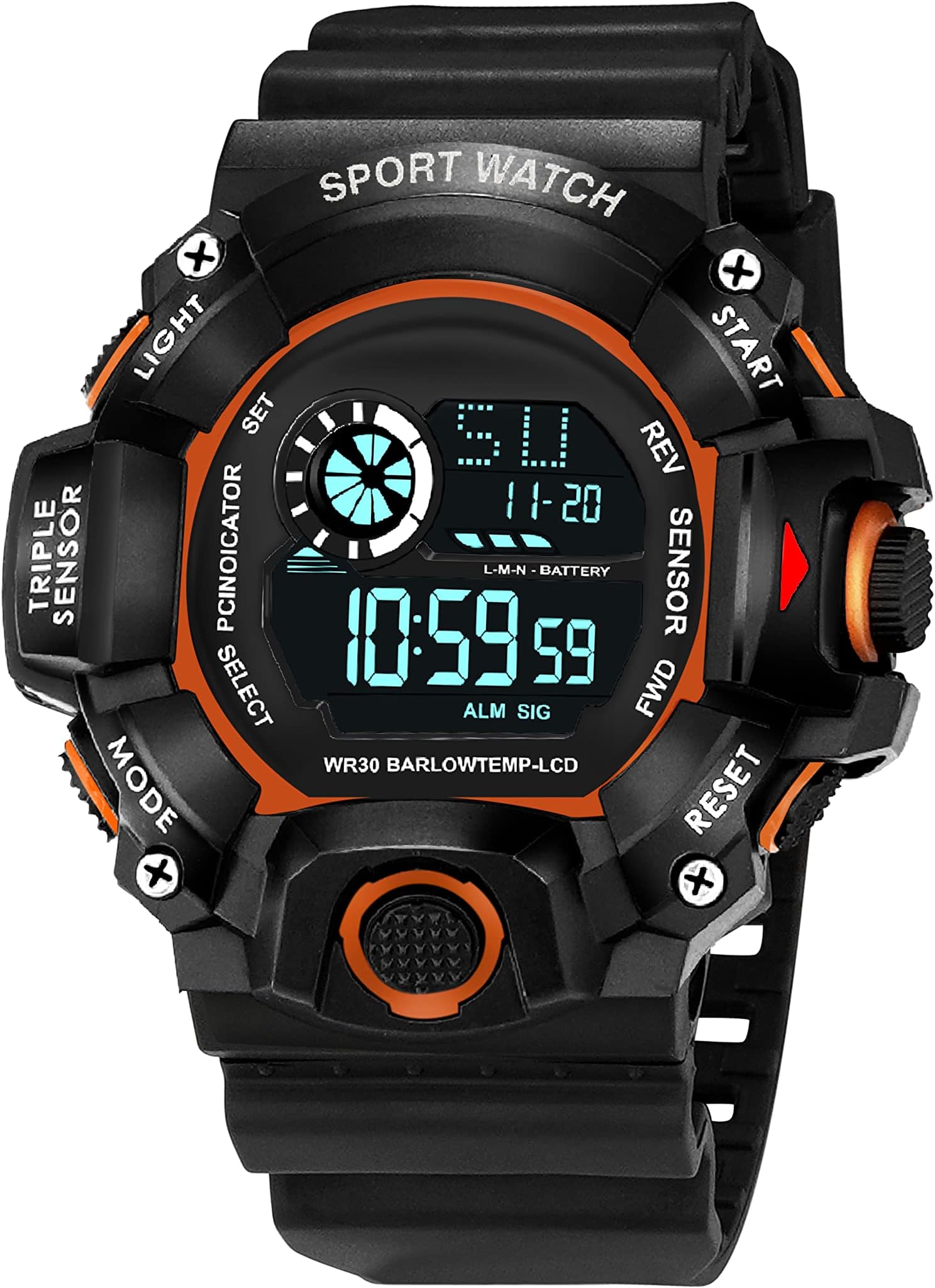 ASGARD Multi Functional Sports Digital Multicolor Dial Men's Watch