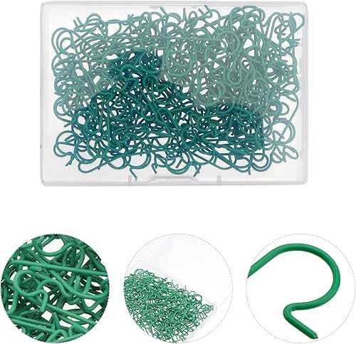 Miniatura 6 de DOITOOL 150 ganchos de adorno de Navidad, ganchos verdes para adornos de árbol de Navidad, ganchos de alambre de metal en forma de S para bolas de