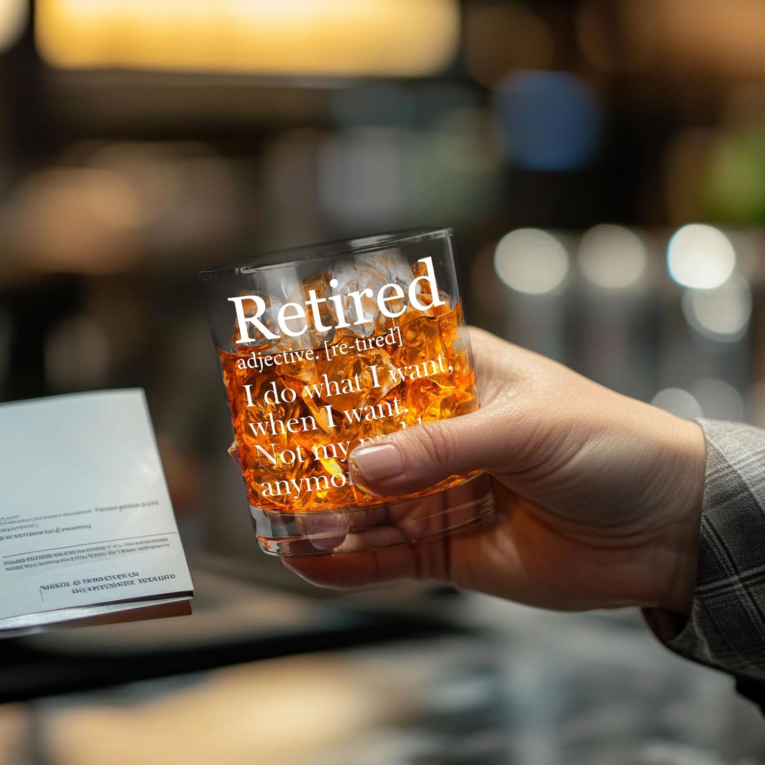 Retirement Whiskey Glass, Funny Happy Retirement Gifts for Men, Retired Old Fashioned Rocks Glasses, Every Sip Tastes Like Its Not My Problem Anymore Whiskey Gifts for Men Women, 10 Oz - Image 5