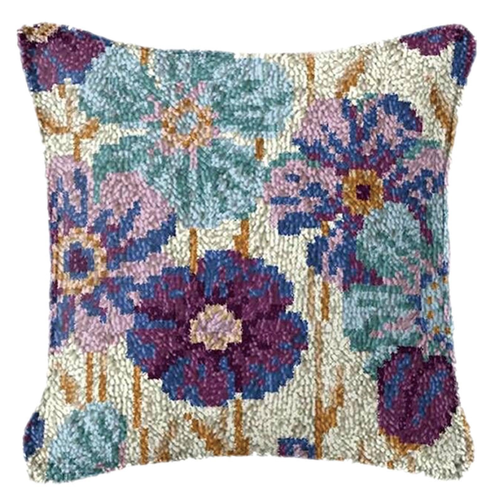 THE STYLE SUTRA® DIY Pillow Cover Lovely Needlework Latch Hook Kits for Adults Beginners Home Style C-picture-13