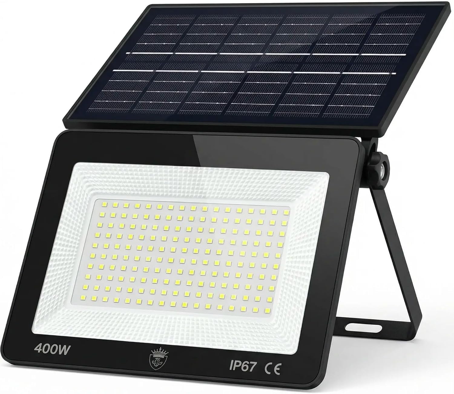 081 Store - 2 PEZZI Faro LED Esterno con Pannello Solare 400W 170 LED, Faretto Solare con Crepuscolare IP67