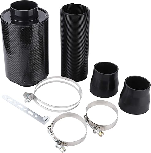 Filtro de entrada de aire frío, caja de fibra de carbono de entrada de aire, kit de inducción de filtro de entrada de aire de fibra de carbono