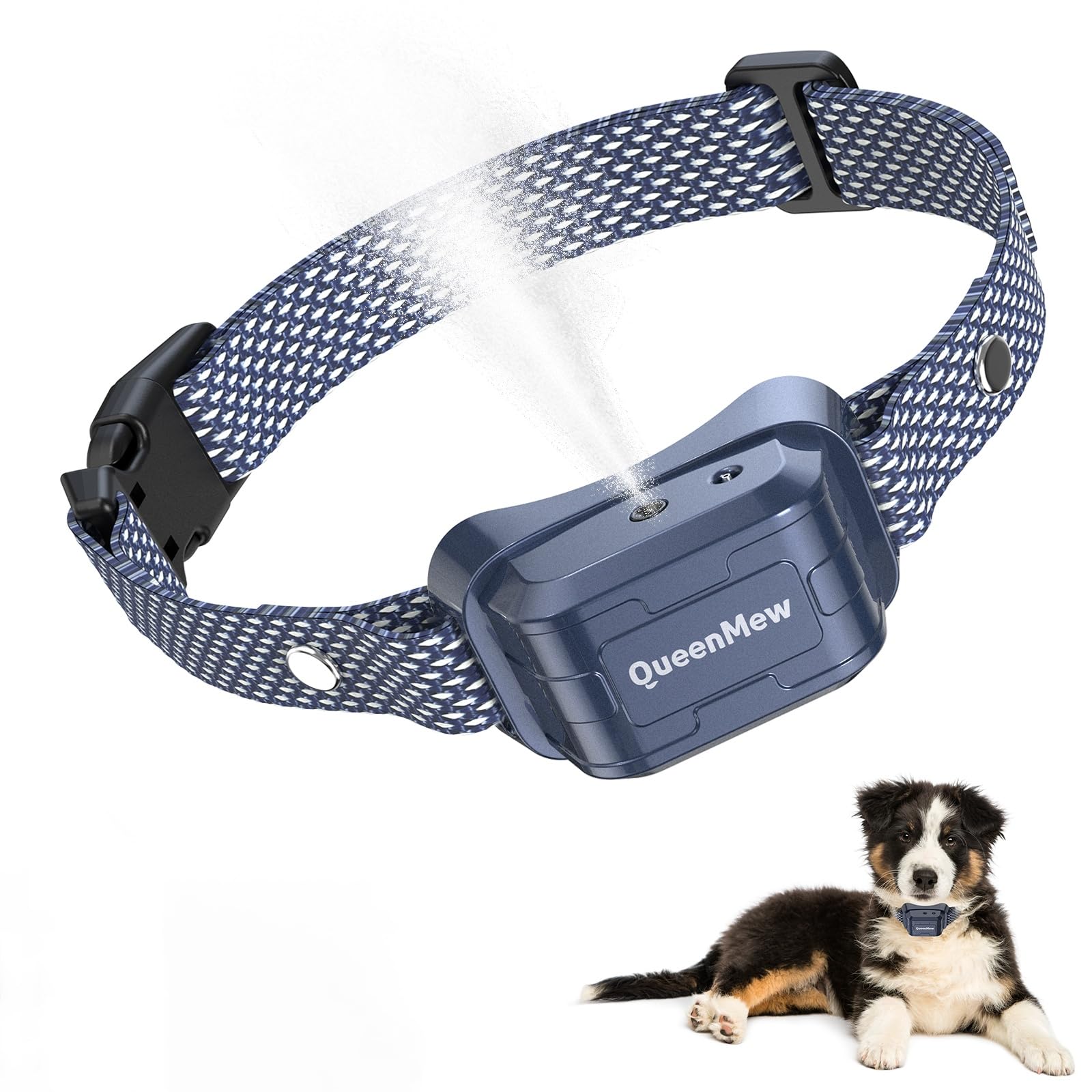 Bubbacare Collar Antiladridos Perros, Collar Antiladridos Citronela con Sensibilidad Rociado Ajustables, CollarAutomático de Spray Anti-ladridos Recargables y Seguros para Perros con 2 Correas