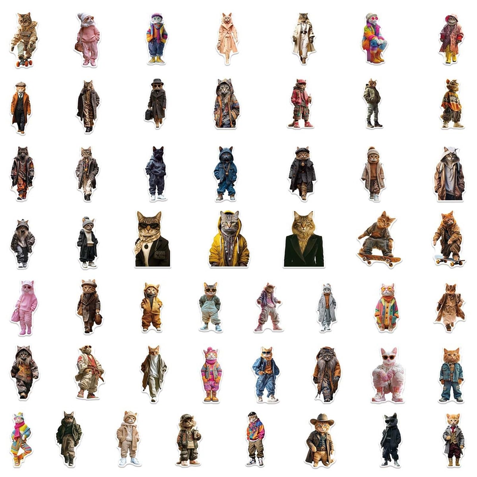 FGLFPXI 50-Pack Stickers Waterproof Decals for Luggage Notebook Laptop Guitar Stationery