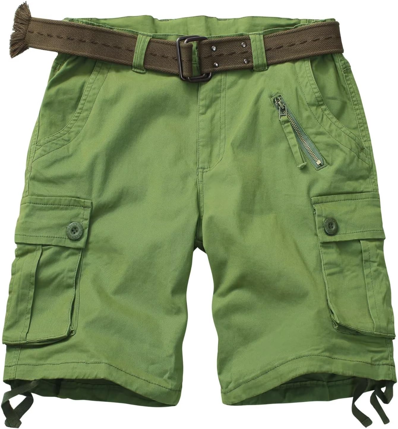 KOCTHOMY Women's Hiking Cargo Shorts 7" Bermuda Casual Shorts Summer Camo Shorts with Zipper Pockets No Belt