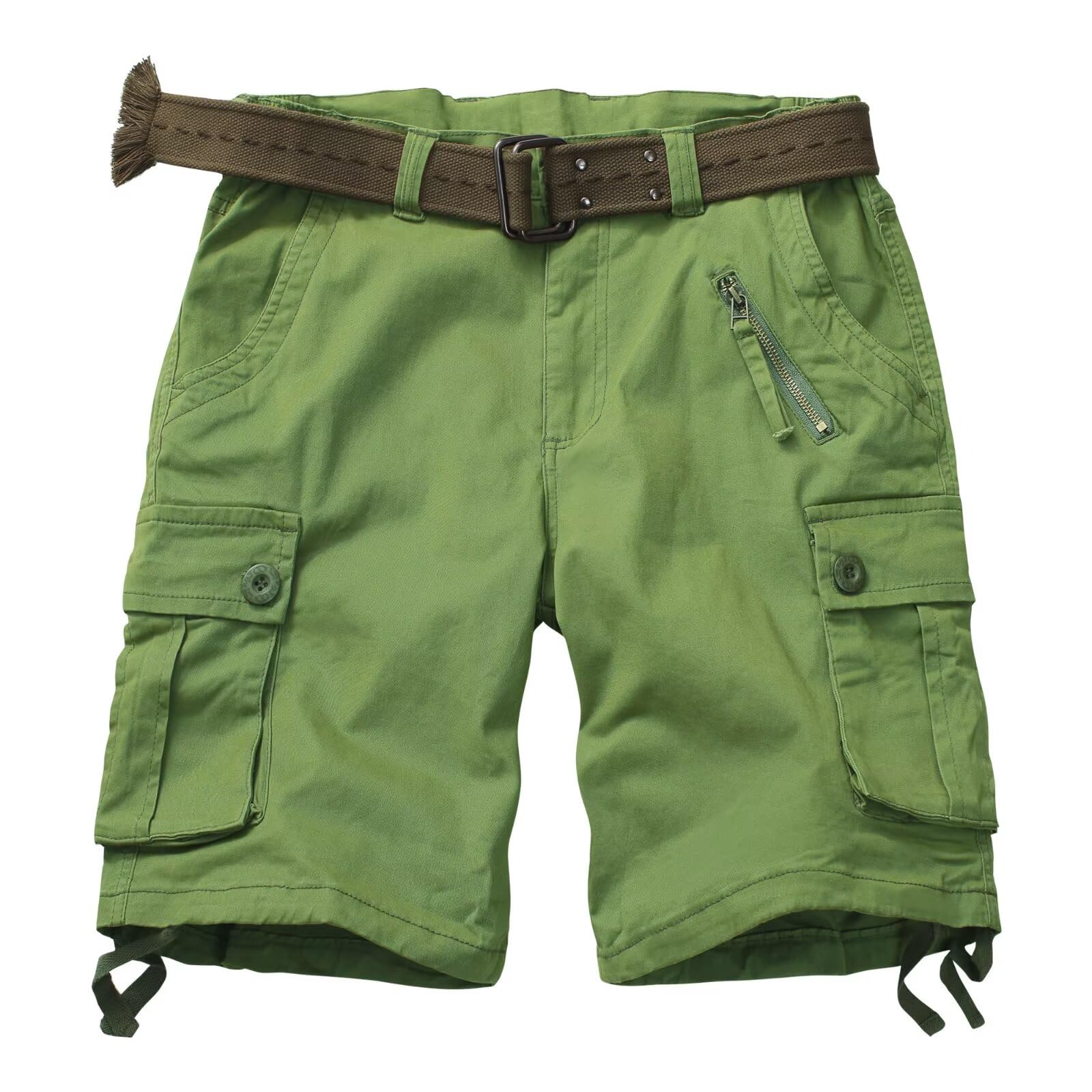 KOCTHOMY Women's Hiking Cargo Shorts 7" Bermuda Casual Shorts Summer Camo Shorts with Zipper Pockets No Belt