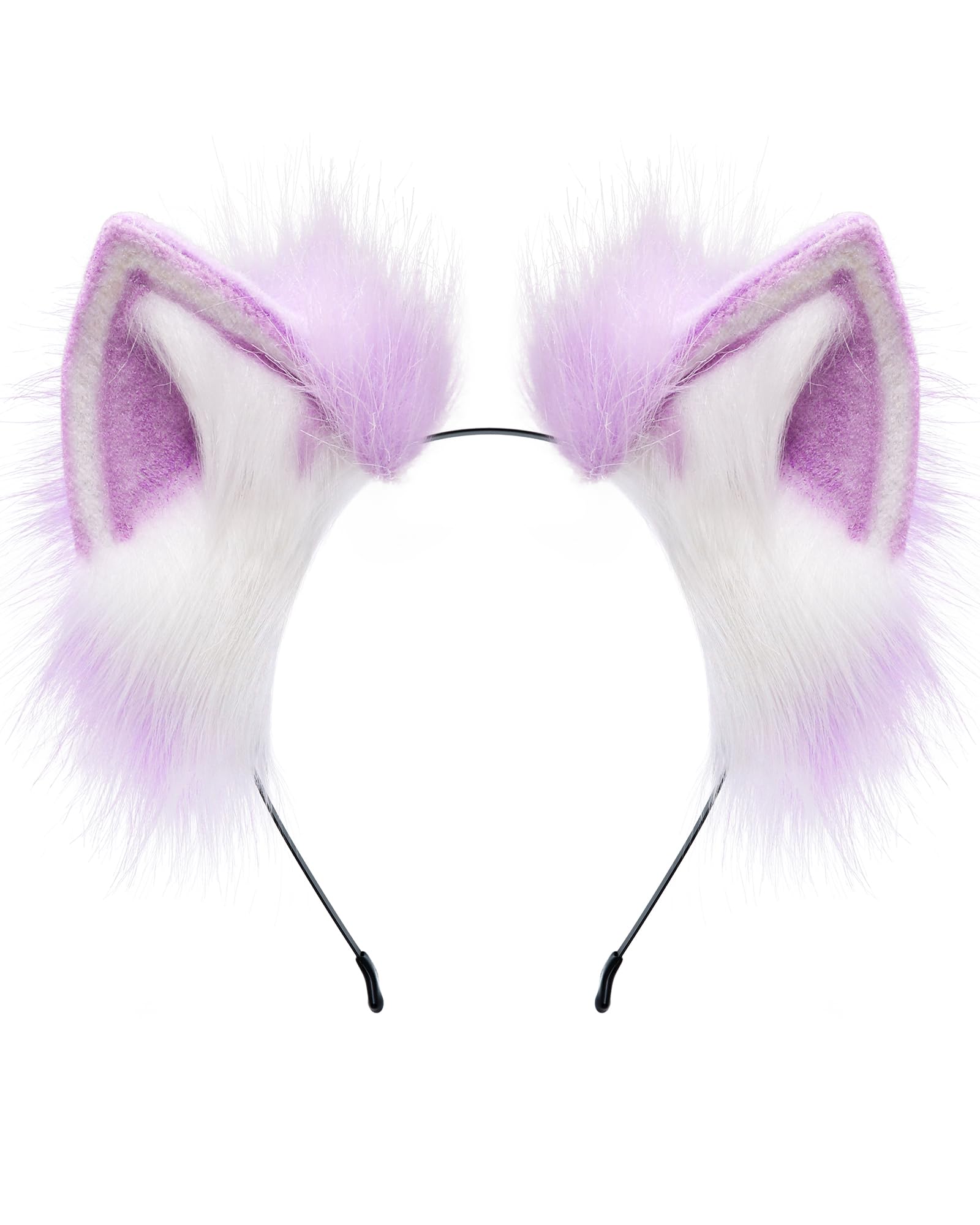 Furry Fox Wolf Cat Ears Headwear Women Men Cosplay Costume Party Cute Head Accessories for Halloween