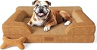 Vista 14 de Cama Extra Grande para Perros, Cama Ortopédica XL para Perros con Espuma Viscoelástica de Gel Refrescante, Cama Impermeable para Mascotas con Funda