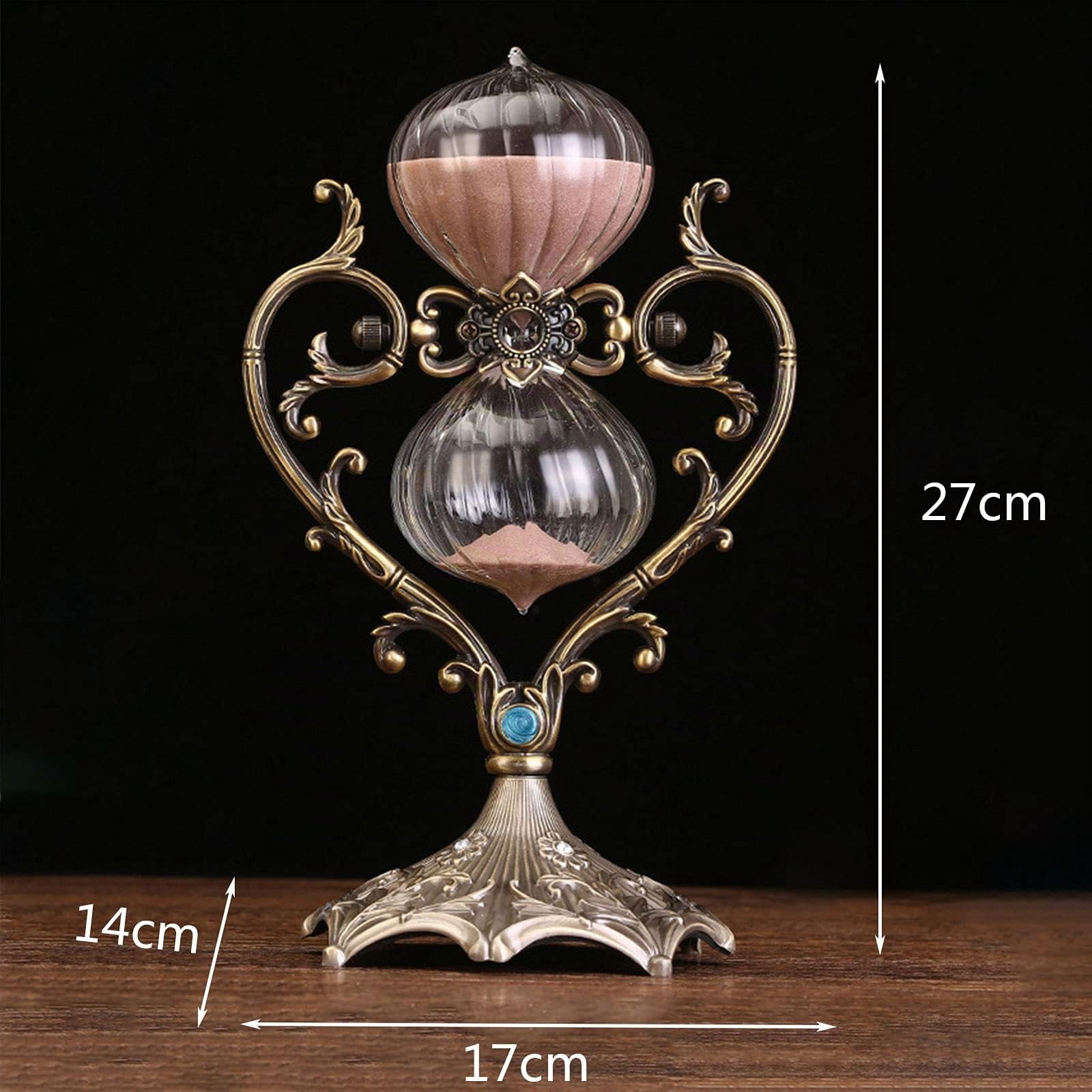 Vintage Messing goldene Sanduhr，360 Rotierende Sand Timer30 60Minuten，Metall Sanduhren，Sanduhr deko，Einzigartiges kreatives Souvenirgeschenk