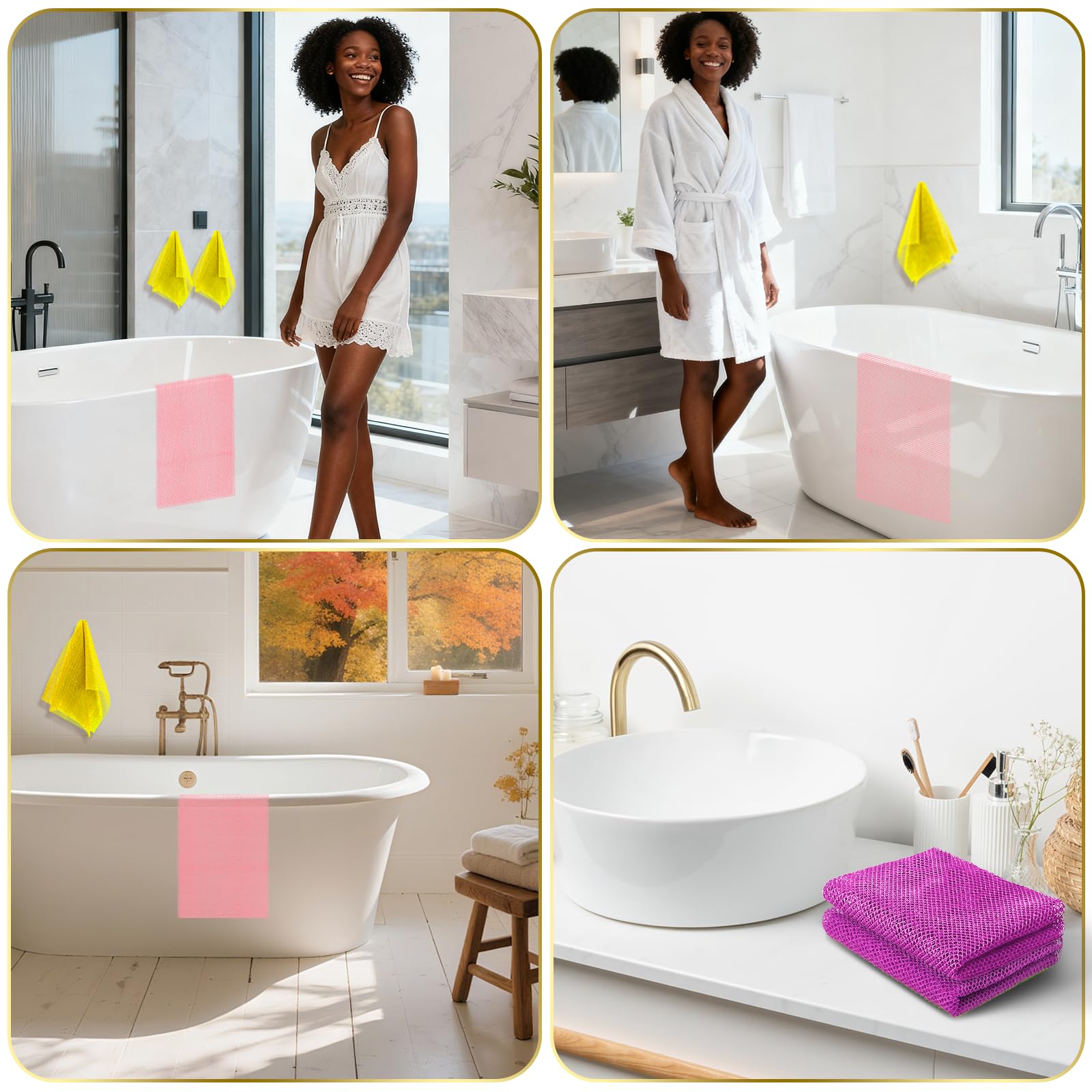 African Net Sponge - 3 Pack Exfoliating Body Scrubber -6 African Net Sponge - 3 Pack Exfoliating Body Scrubber -6
