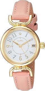 [フィールドワーク] 腕時計 アナログ アイバニー 日付 付き 革ベルト 白 文字盤 YM001-2 レディース ピンク