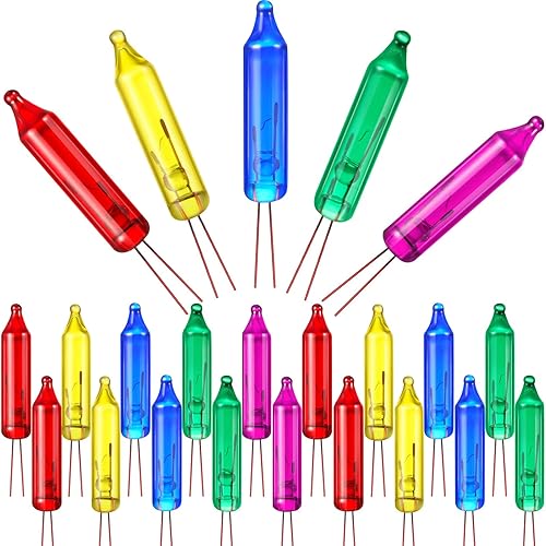 Miniatura 1 de Mudder 500 tiras de luces de Navidad de 2.5 V, bombillas de repuesto para Navidad, mini luces incandescentes coloridas para árbol de Navidad, para