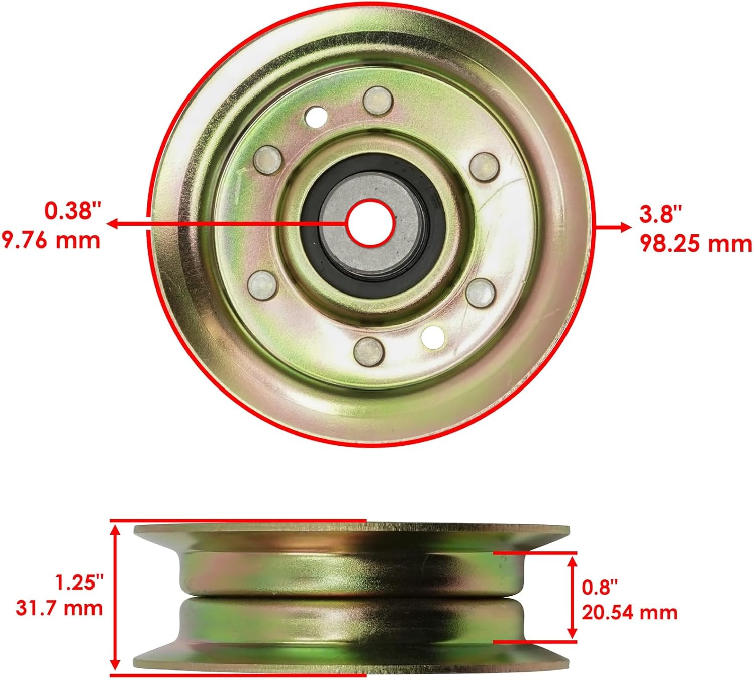 Idler Pulley for 532173438 532131494 173438 131494 280671, Replacement for Craftsman Husqvarna OEM