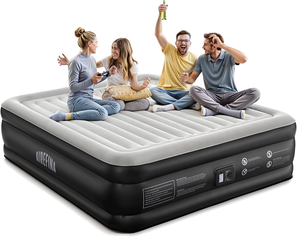 Airefina 20 Raised King Size Air Mattress with Built in Pump