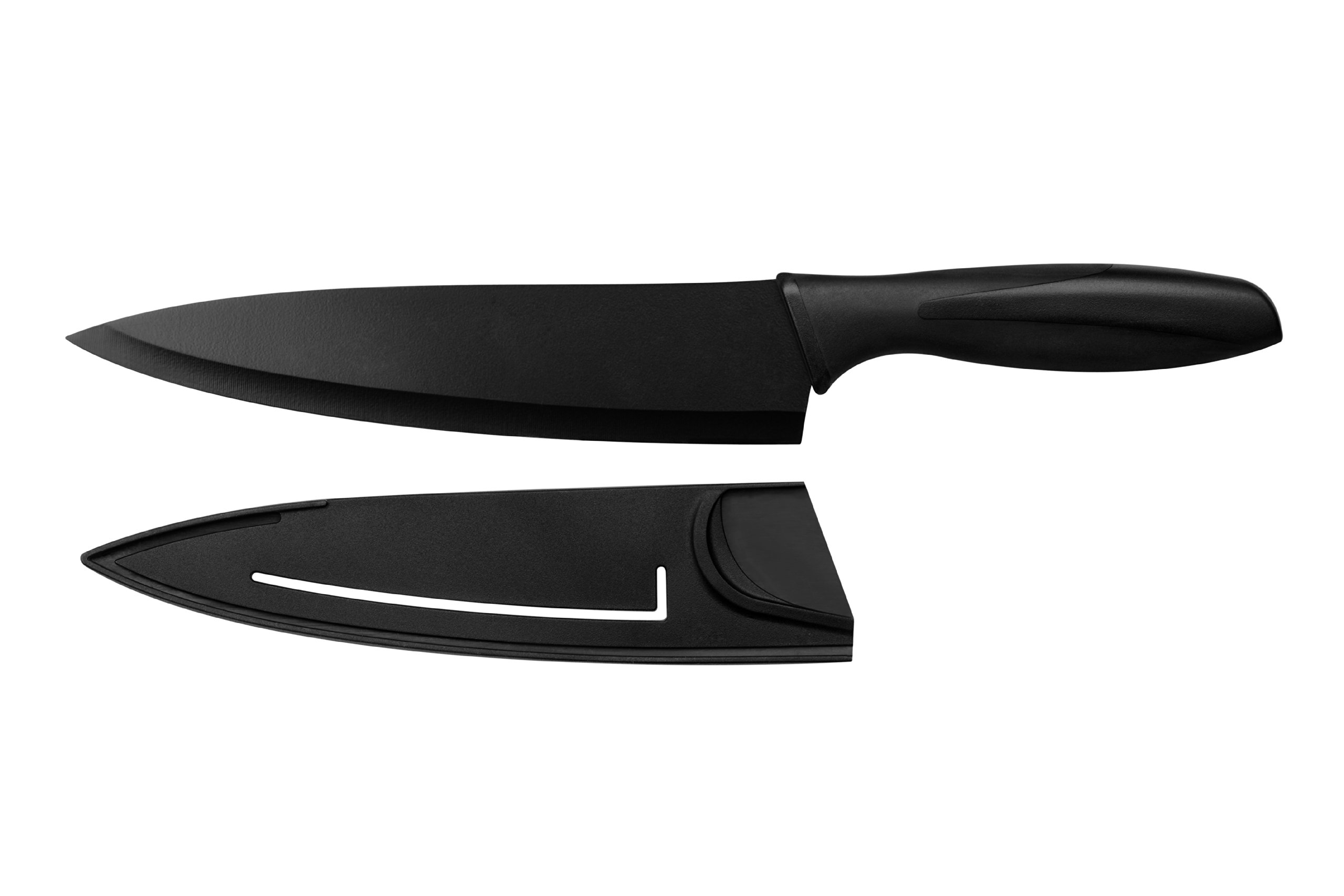 Premier Housewares Santoku Chefs' Knife With Sheath, Black