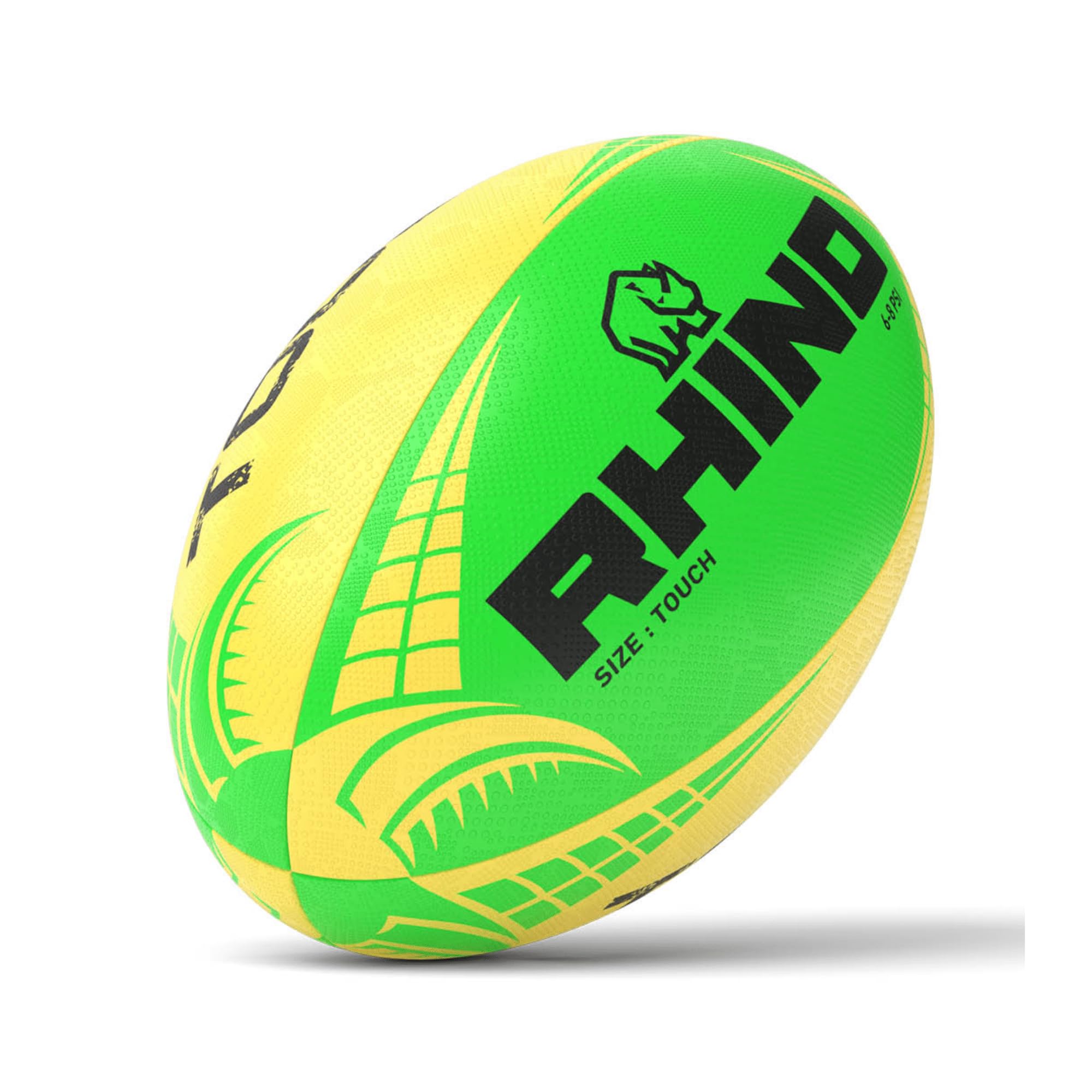 Rhino Touch Rugby Ball Fluo Yellow/Fluo Green Touch