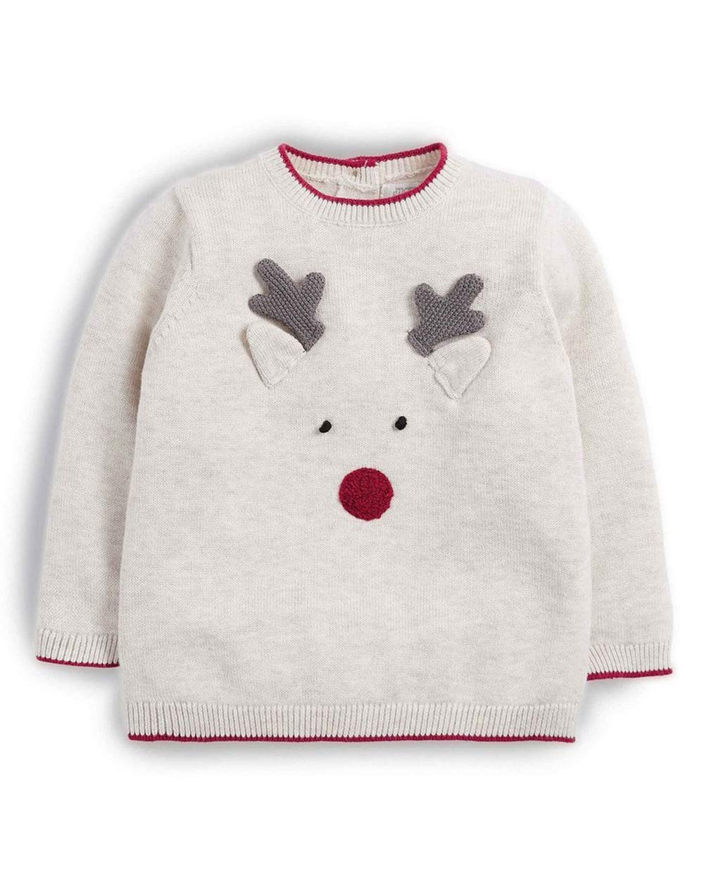 Katies Playpen - Baby Best BuysMamas & Papas Knitted Christmas Reindeer Jumper with 3D Antlers & Ears 100% Cotton