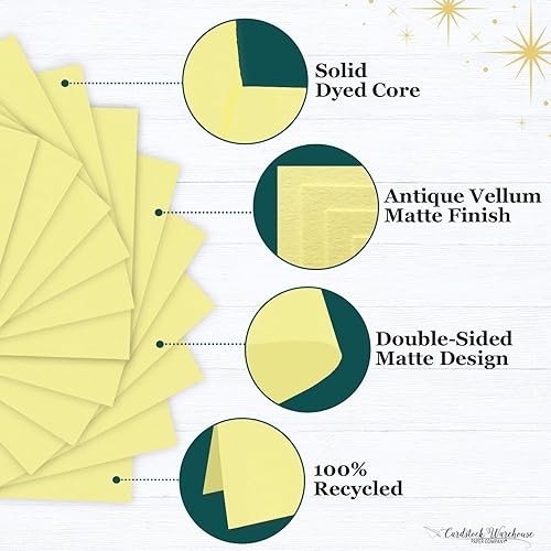 Miniatura 3 de Cardstock Warehouse Pop Tone Banana Split Yellow - 8.5 x 11 pulgadas - 100 libras  270 GSM - Papel de cartulina mate premium - 25 hojas